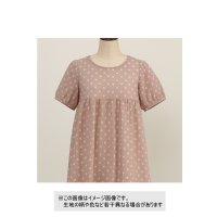 生地：水玉柄楊柳プリント（くすみピンク／オフ）