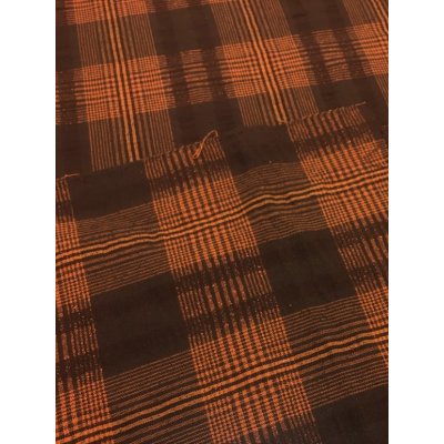 画像4: 生地：インド綿チェック（オレンジ）