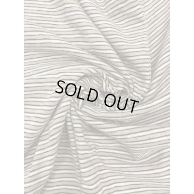 画像6: 生地：綿細ボーダー天竺（ベージュ系）