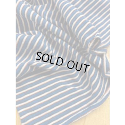 画像5: 生地：綿細ボーダー天竺（ブルー系）