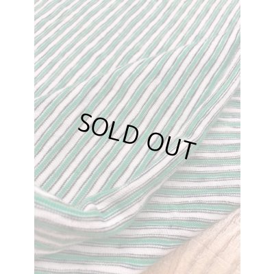 画像4: 生地：綿細ボーダー天竺（グリーン系）