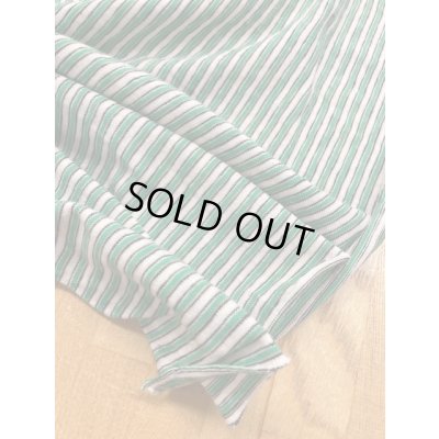 画像5: 生地：綿細ボーダー天竺（グリーン系）