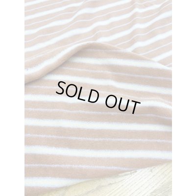 画像3: 生地：ボーダー柄裏パイルニット（ベージュ系）