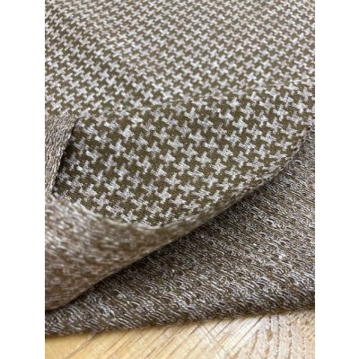 画像4: 生地：千鳥格子柄綿ジャガードニット（茶）