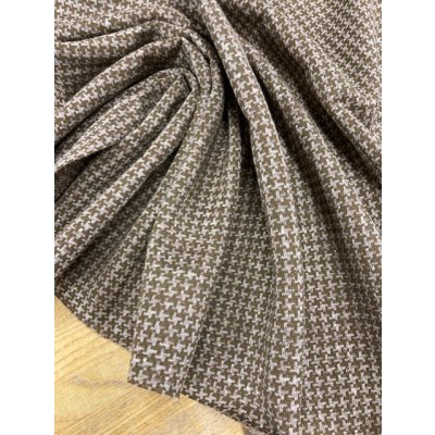 画像5: 生地：千鳥格子柄綿ジャガードニット（茶）