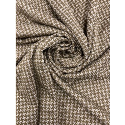 画像6: 生地：千鳥格子柄綿ジャガードニット（茶）