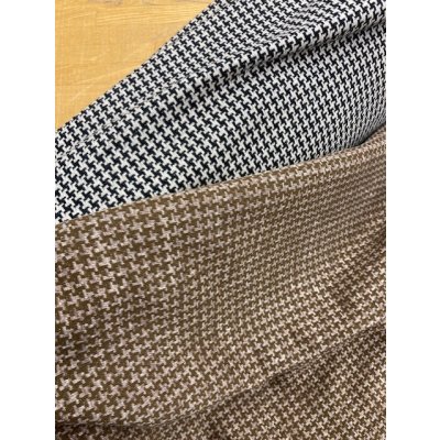 画像7: 生地：千鳥格子柄綿ジャガードニット（茶）