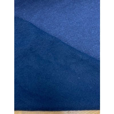 画像3: 生地：ヘリンボーン柄アクリル裏起毛ニット（紺）