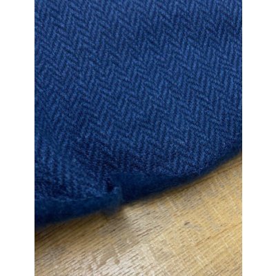 画像4: 生地：ヘリンボーン柄アクリル裏起毛ニット（紺）