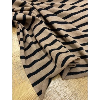 画像5: 生地：ウールポリボーダーニット（ベージュ／黒）