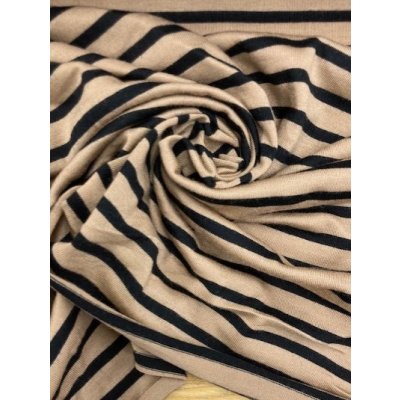 画像6: 生地：ウールポリボーダーニット（ベージュ／黒）