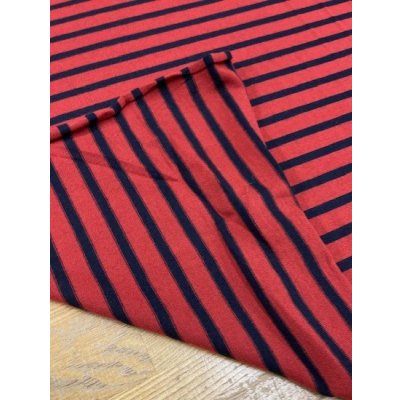 画像3: 生地：ウールポリボーダーニット（エンジ／紺）