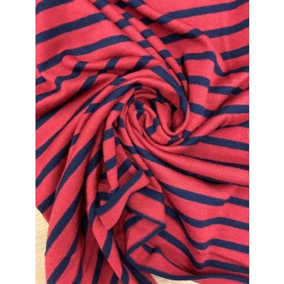 画像5: 生地：ウールポリボーダーニット（エンジ／紺）