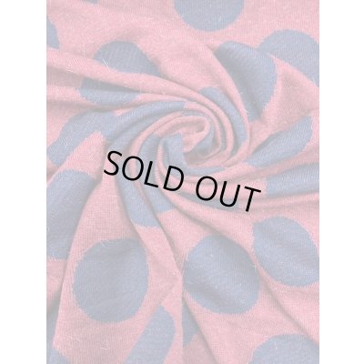 画像6: 生地：綿ポリアクリル水玉ジャガードニット（エンジ／紺）