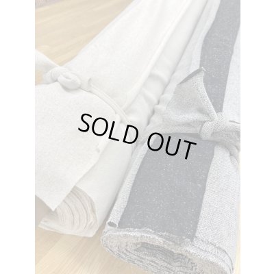 画像8: 生地：先染めラメ入りミニ裏毛ニット（生成／金ラメ）