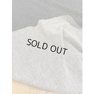 画像3: 生地：先染めラメ入りミニ裏毛ニット（黒／金ラメ）