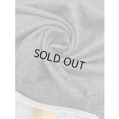 画像6: 生地：先染めラメ入りミニ裏毛ニット（黒／金ラメ）