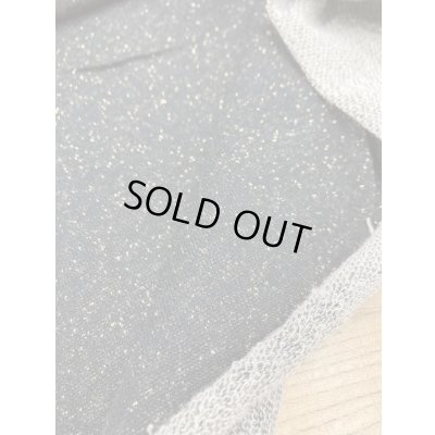 画像7: 生地：先染めラメ入りミニ裏毛ニット（黒／金ラメ）