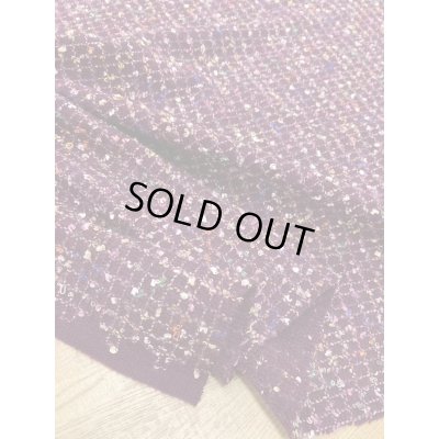 画像7: 生地：ウールポリ混ファンシーツイード（エンジ）