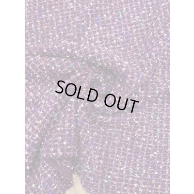 画像8: 生地：ウールポリ混ファンシーツイード（エンジ）