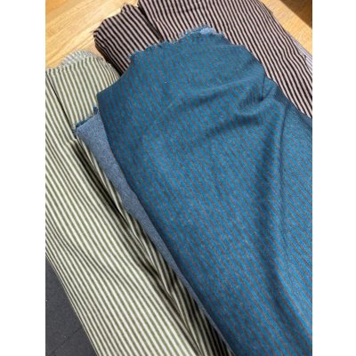 画像7: 生地:ボーダー柄2WAY綿ストレッチニット(茶/黒)
