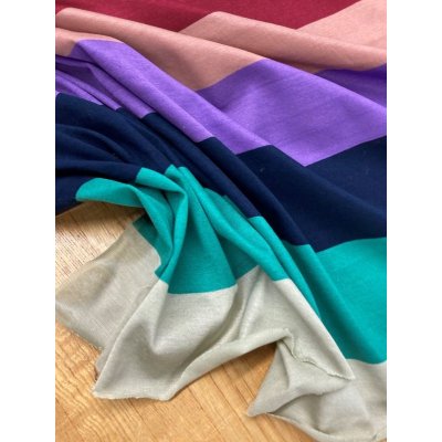 画像6: 生地：シルケット加工マルチ太ボーダー柄綿天竺ニット