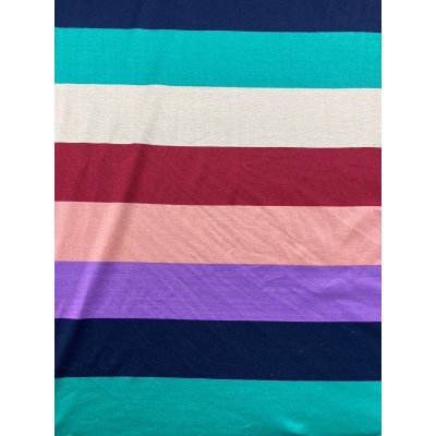 画像7: 生地：シルケット加工マルチ太ボーダー柄綿天竺ニット