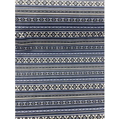 画像8: 生地：ネイティブ柄プリントコットンネル（ブルー・紺）