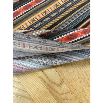 画像4: 生地：ネイティブ柄プリントコットンネル（オレンジ・茶）