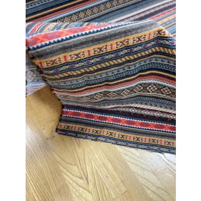 画像5: 生地：ネイティブ柄プリントコットンネル（オレンジ・茶）