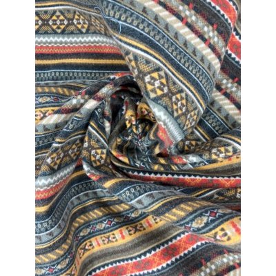 画像7: 生地：ネイティブ柄プリントコットンネル（オレンジ・茶）