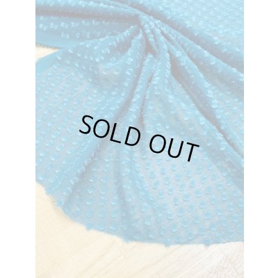 画像5: 生地：ドット柄カットシフォンポリエステル（ターコイズグリーン）