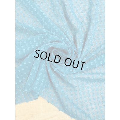 画像7: 生地：ドット柄カットシフォンポリエステル（ターコイズグリーン）