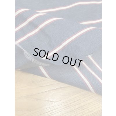 画像4: 生地：ボーダー柄ナイロンリネンレーヨン（紺／ベージュ／エンジ）