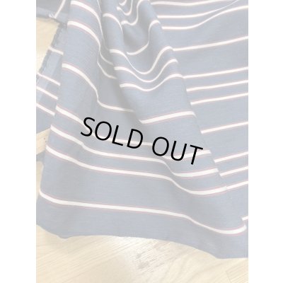 画像5: 生地：ボーダー柄ナイロンリネンレーヨン（紺／ベージュ／エンジ）