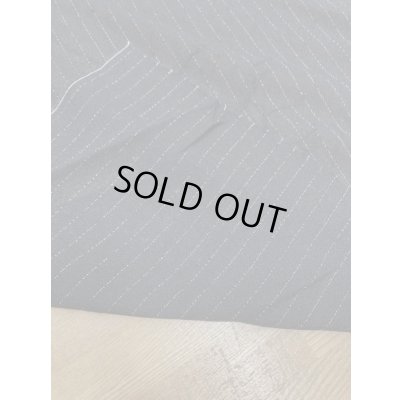 画像3: 生地：薄手ウールガーゼストライプ柄（黒）