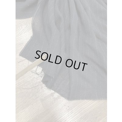 画像6: 生地：薄手ウールガーゼストライプ柄（黒）