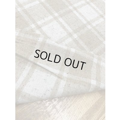 画像3: 生地：ウールポリチェック柄織りネップ入り厚手（ベージュ系）