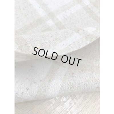 画像4: 生地：ウールポリチェック柄織りネップ入り厚手（ベージュ系）