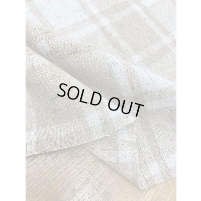 画像5: 生地：ウールポリチェック柄織りネップ入り厚手（ベージュ系）