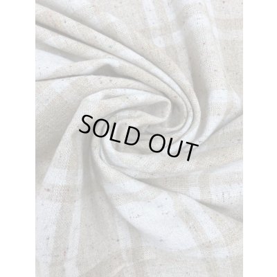 画像6: 生地：ウールポリチェック柄織りネップ入り厚手（ベージュ系）