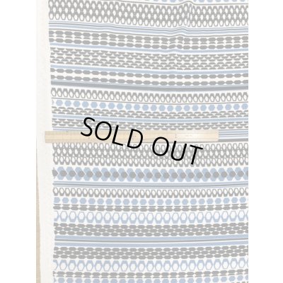 画像1: 生地：ポリエステル100％模様ボーダー柄プリント（水色・紺）