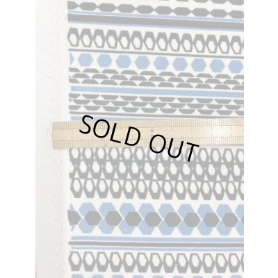 画像2: 生地：ポリエステル100％模様ボーダー柄プリント（水色・紺）