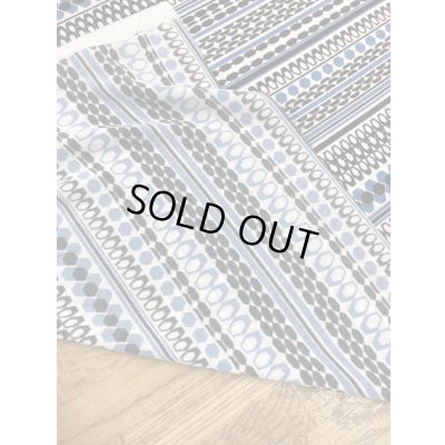 画像3: 生地：ポリエステル100％模様ボーダー柄プリント（水色・紺）