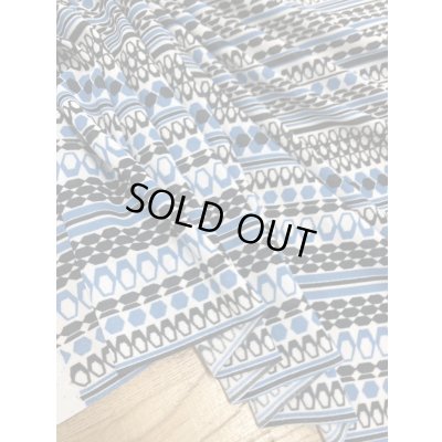 画像5: 生地：ポリエステル100％模様ボーダー柄プリント（水色・紺）