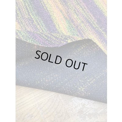 画像4: 生地：ポリ100％カラフルかすれストライプ柄プリント（オレンジ系）