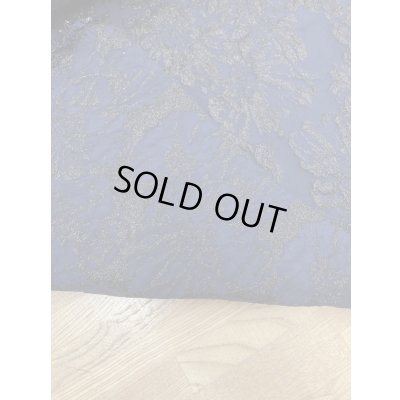 画像3: 生地：ポリエステル100％ラメふくれジャガード（紺／黒）