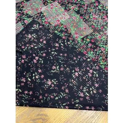 画像4: 生地：花柄ポリエステル100％プリントニット（黒）