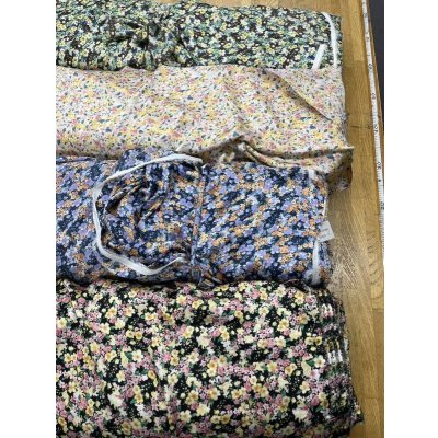 画像8: 生地：ダブル幅ポリエステル100％花柄プリント（クリーム／ピンク）