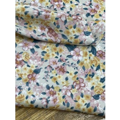 画像3: 生地：ダブル幅ポリエステル100％花柄プリント（クリーム／ピンク）